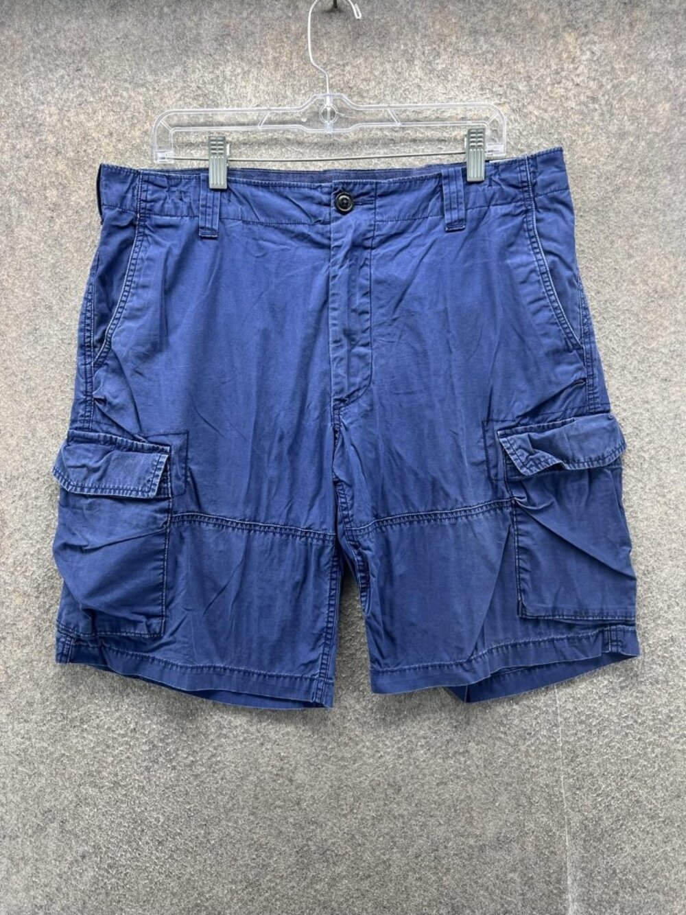 Polo Ralph Lauren Shorts Mens 35 Blue Cargo Flat Front Cotton Casual Summer